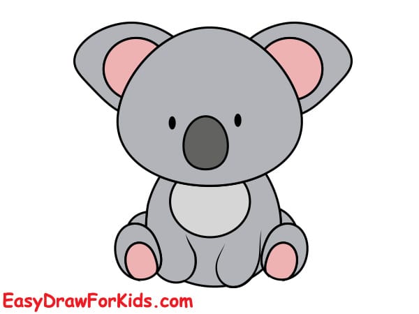 How to draw a Koala for Kids step 5