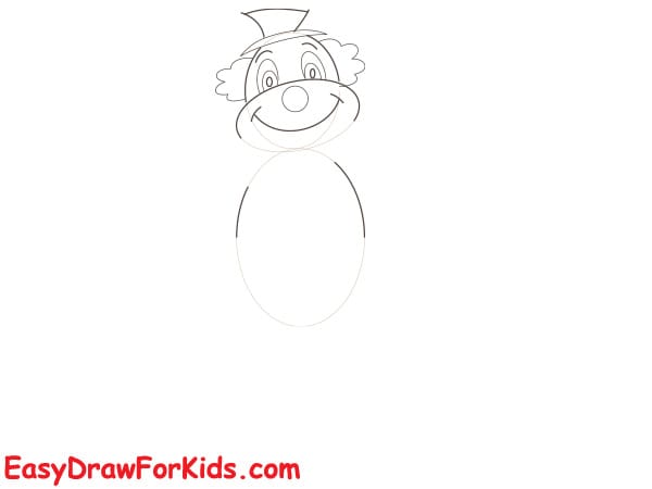 How to draw a clown full body step 3