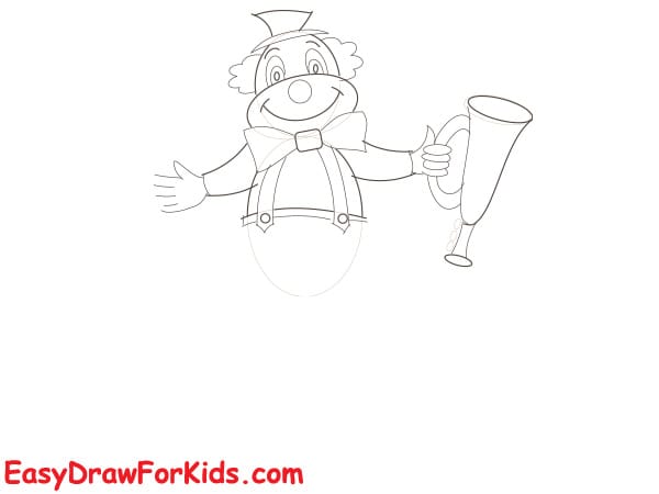 How to draw a clown full body step 6