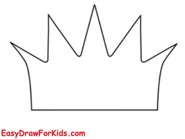 How to draw a crown easy step 3