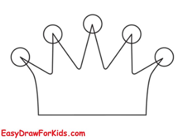 How to draw a crown easy step 4