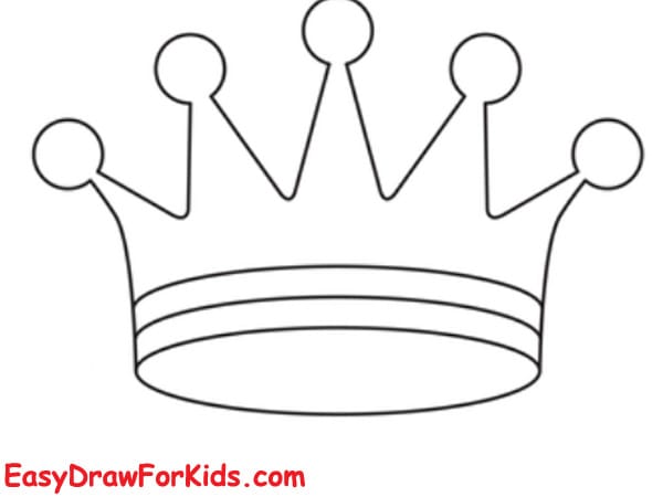 How to draw a crown easy step 5