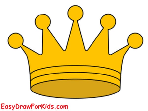 How to draw a crown easy step 6