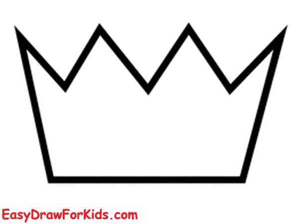 How to draw a crown for a king step 1
