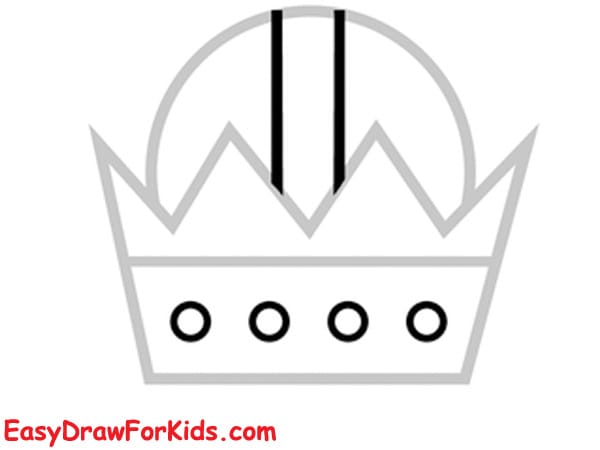 How to draw a crown for a king step 3