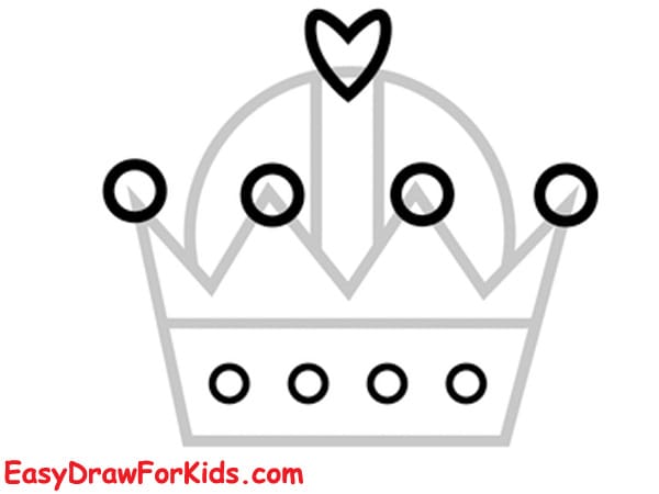 How to draw a crown for a king step 4