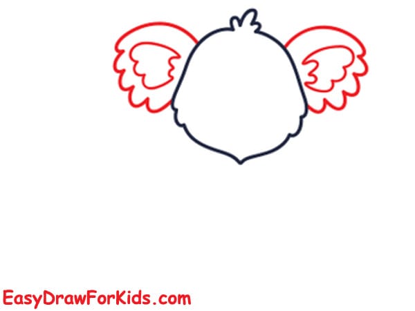 How to draw a cute koala easy step 2