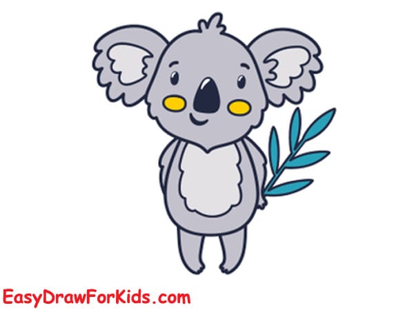 How to draw a cute koala easy step 9