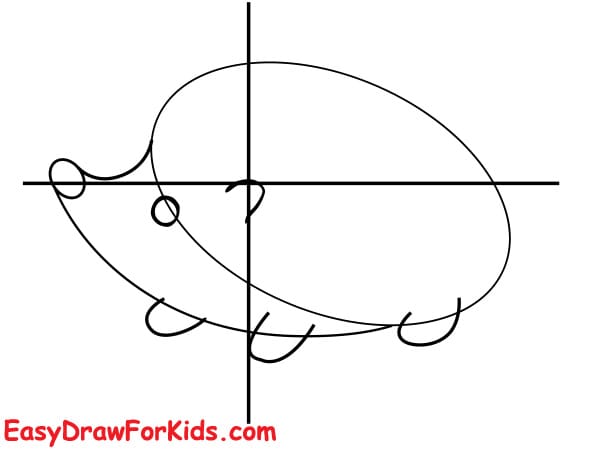 How to draw a hedgehog realistic easy step 4