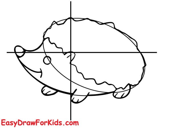 How to draw a hedgehog realistic easy step 5