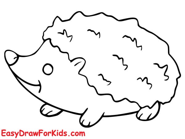 How to draw a hedgehog realistic easy step 6