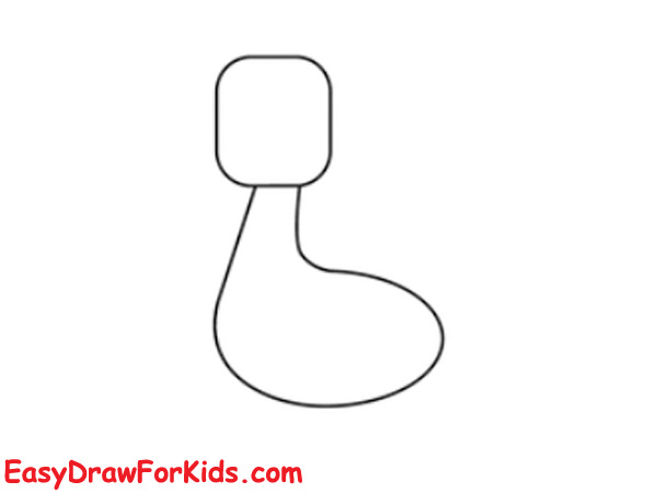 How to draw a peacock for kids step 1