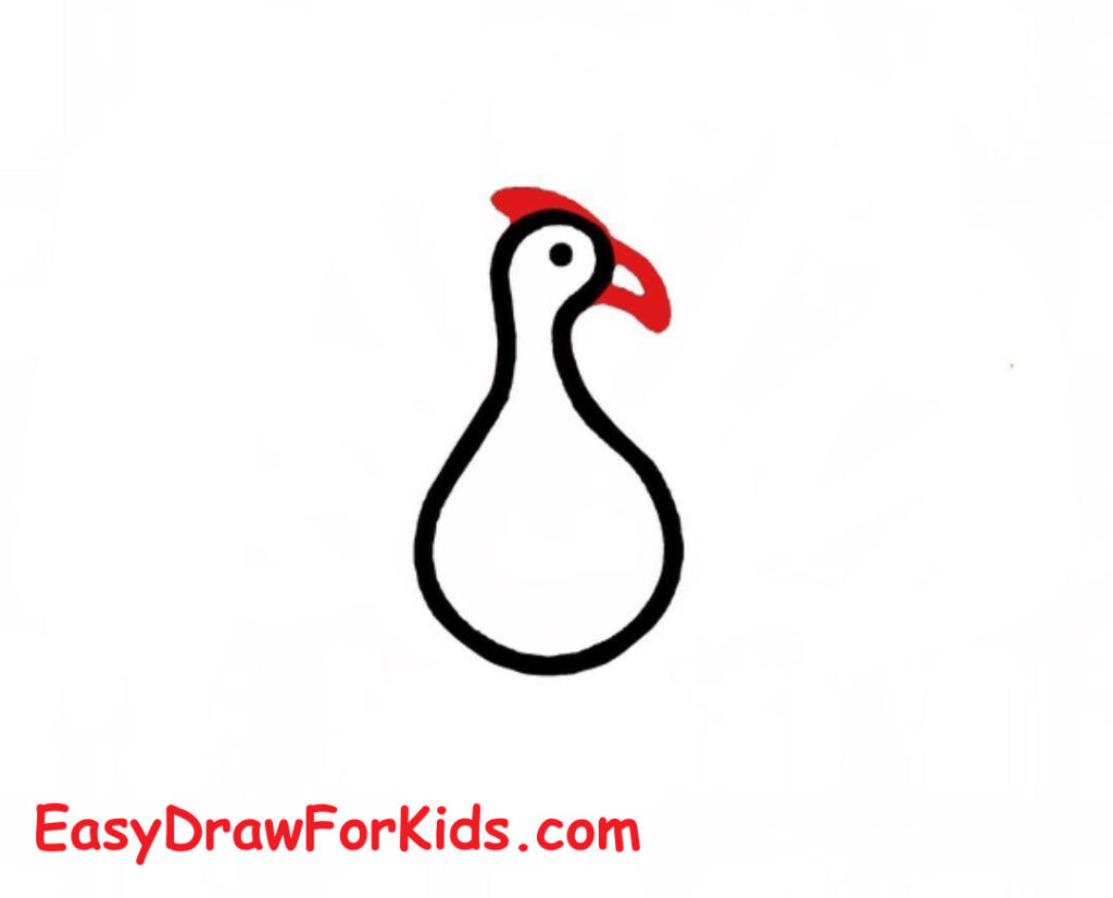 How to draw a peacock full body step 2