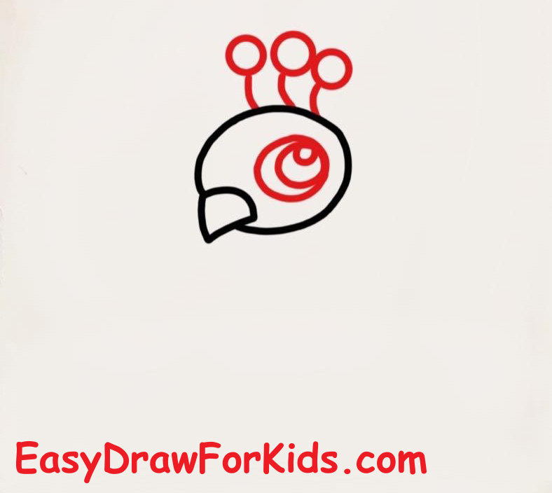 How to draw a peacock step by step step 2