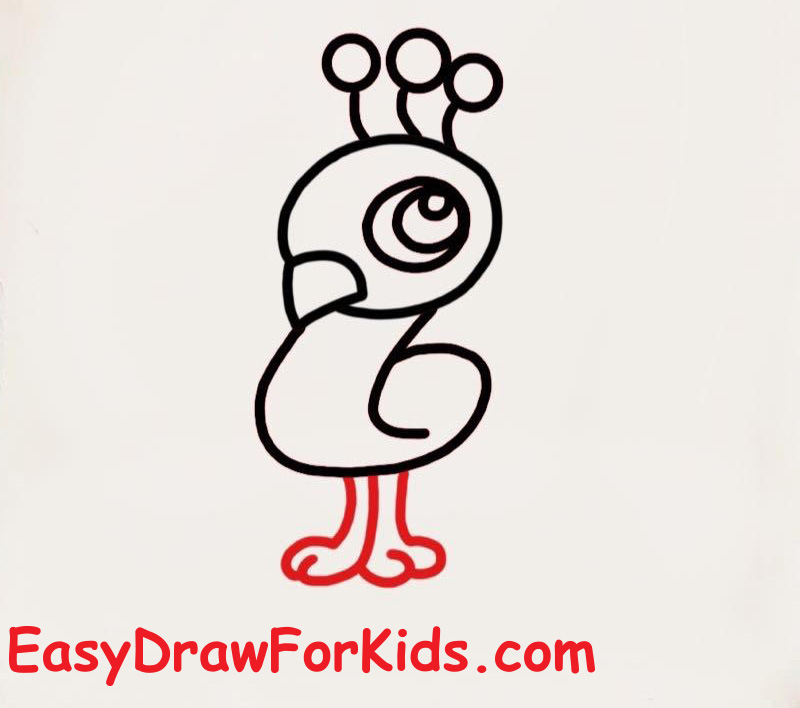 How to draw a peacock step by step step 4