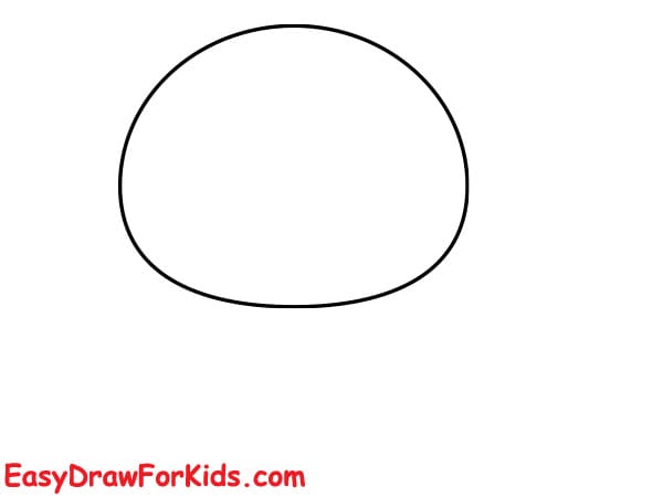 How to draw a raccoon for kids step 1