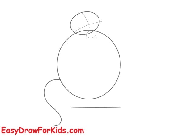 How to draw a raccoon realistic easy step 2