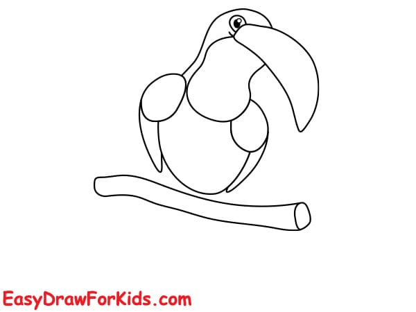 How to draw a toucan easy step by step step 3