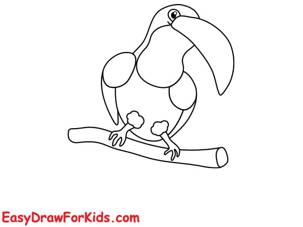 How to draw a toucan easy step by step step 4