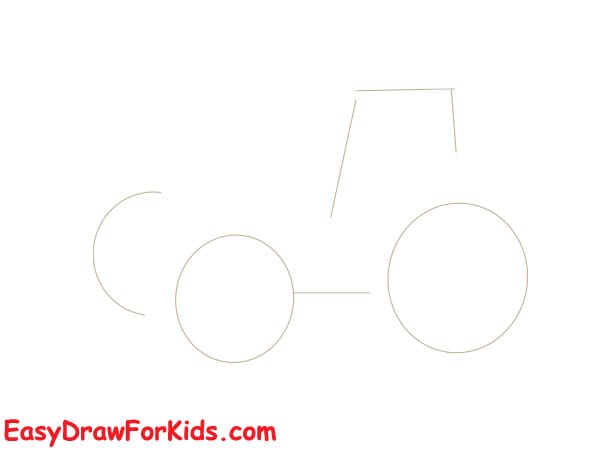 How to draw a tractor 3d step 1