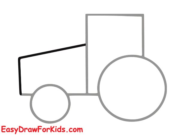 How to draw a tractor for kids step 4