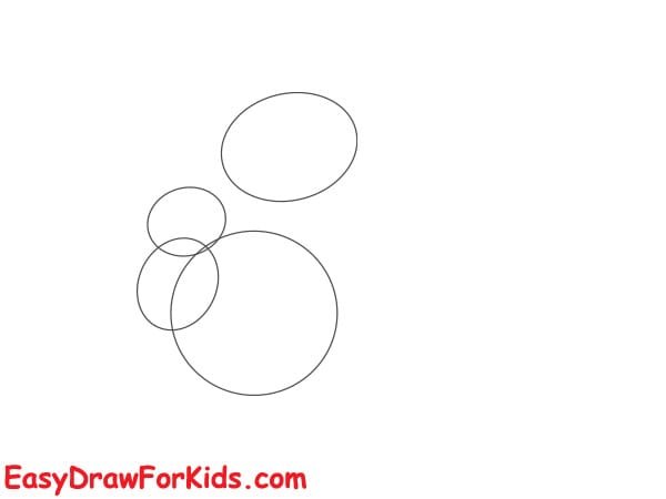 How to draw mom and baby koala step 1