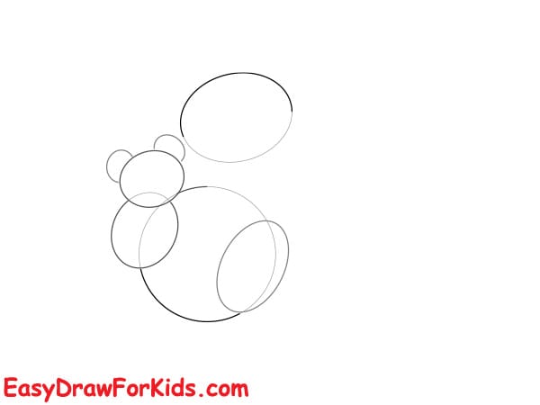 How to draw mom and baby koala step 2