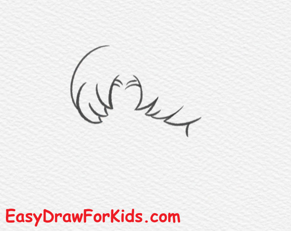 How to draw sailor moon easy for kids step 1
