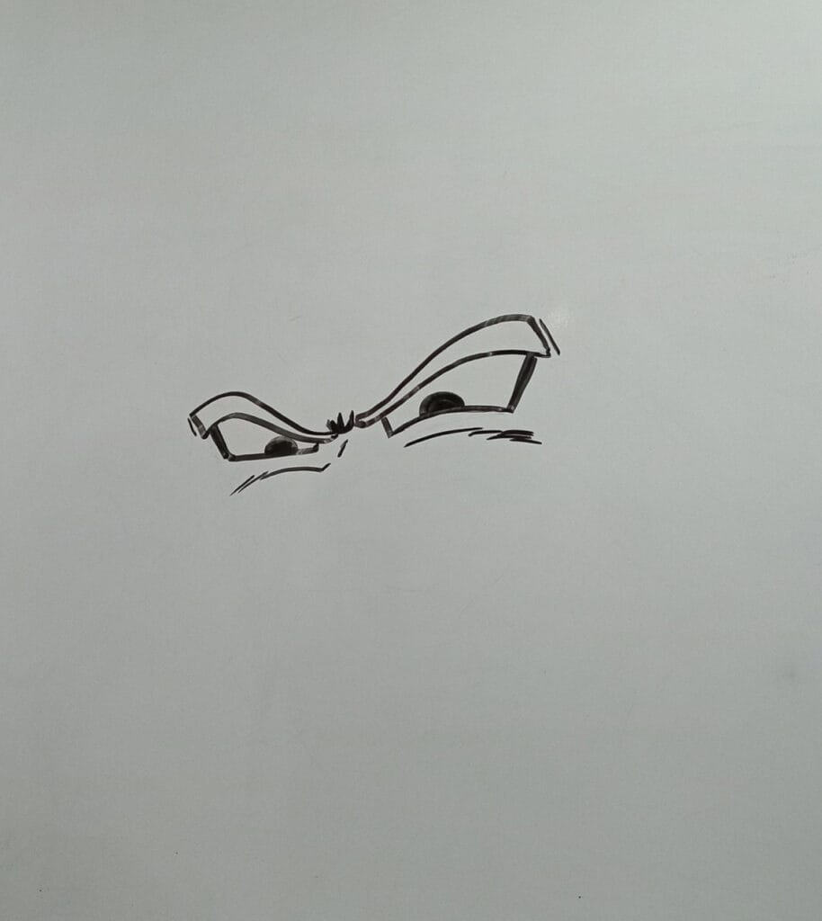 Majin vegeta drawing step 1