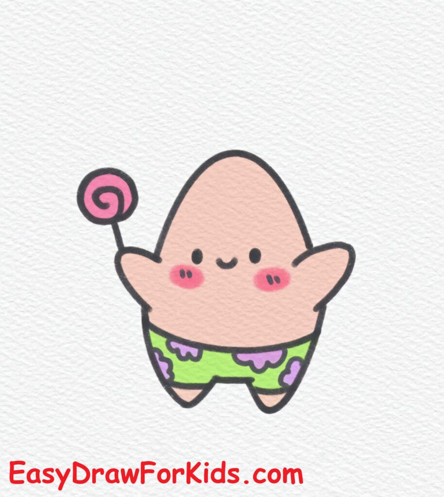 Patrick Drawing Cute Step 7