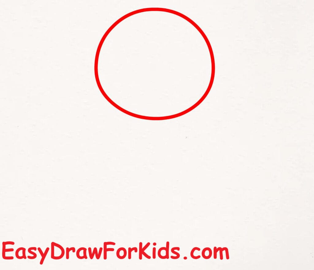 Spider Man drawing easy step 1