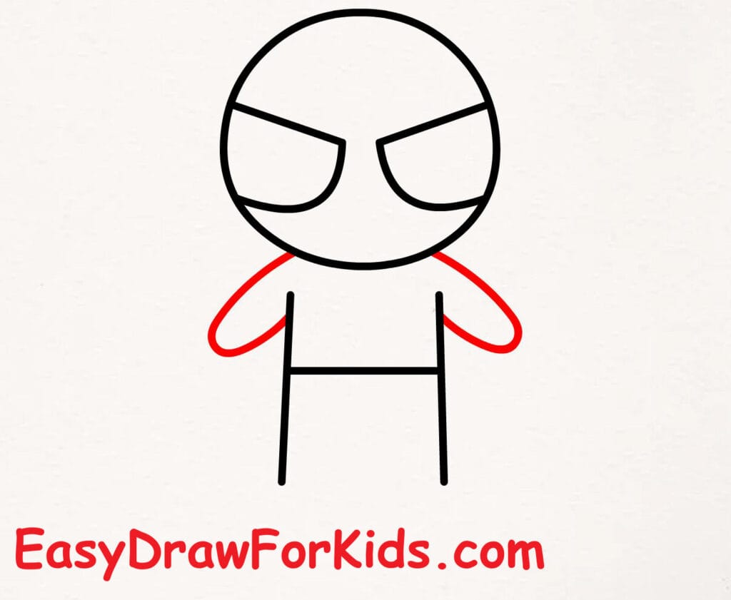 Spider Man drawing easy step 4