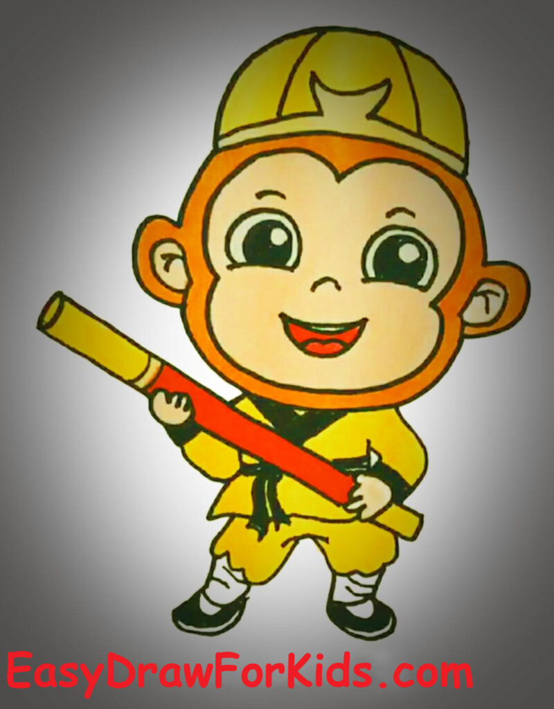 Wukong drawing easy step 8