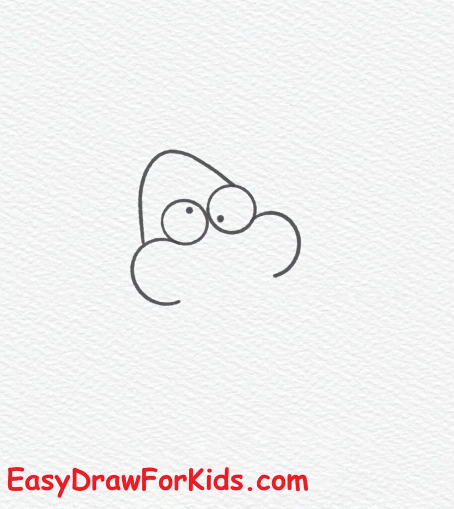 cute patrick star drawing step 2