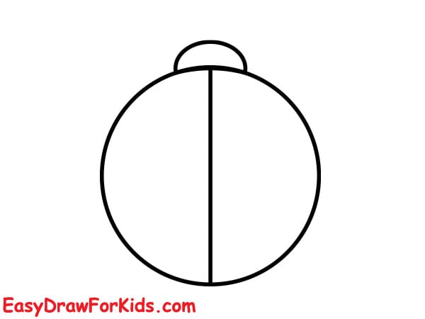 easy ladybug drawing step 1