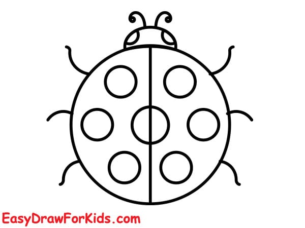 easy ladybug drawing step 3