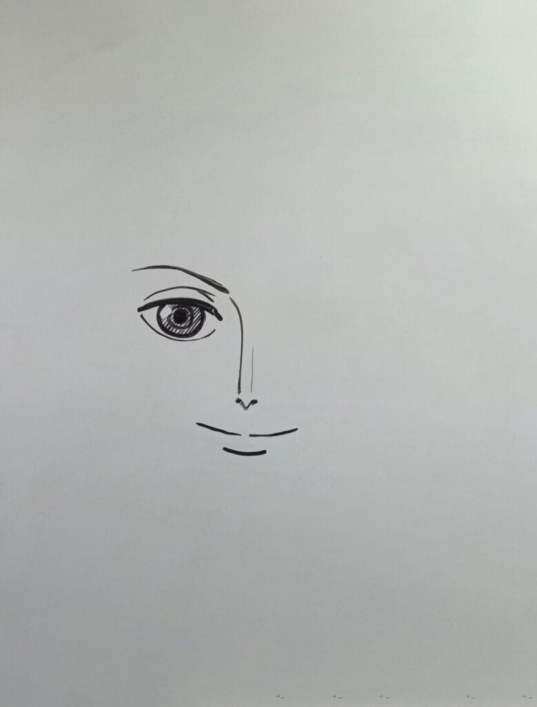 easy nico robin drawing step 2
