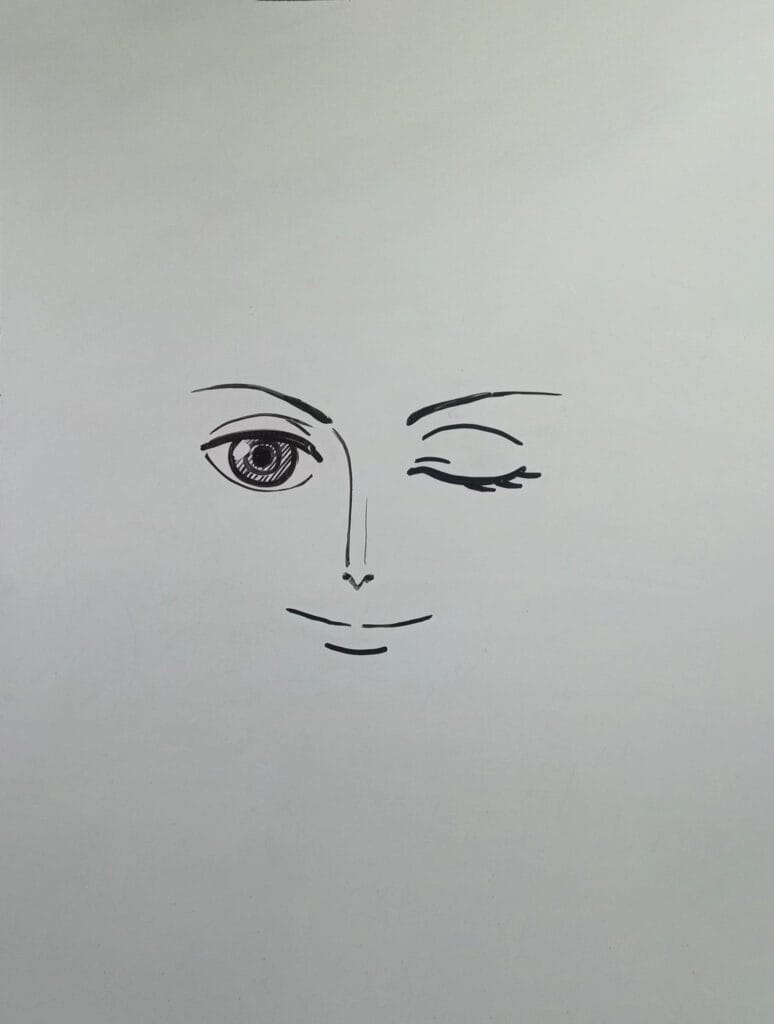 easy nico robin drawing step 3