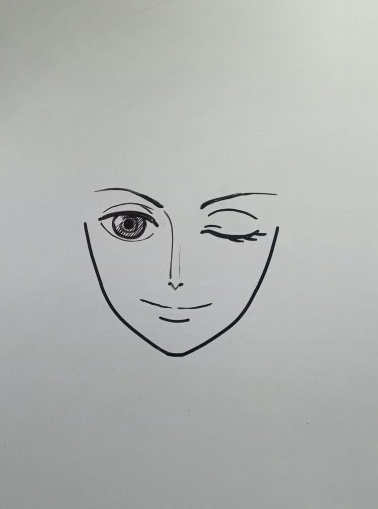 easy nico robin drawing step 4