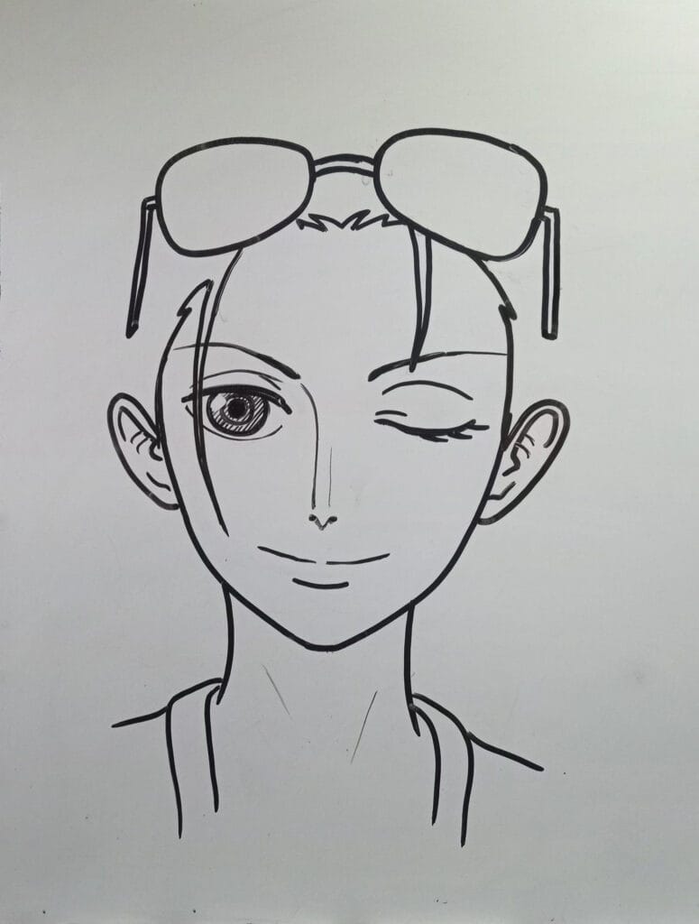 easy nico robin drawing step 8