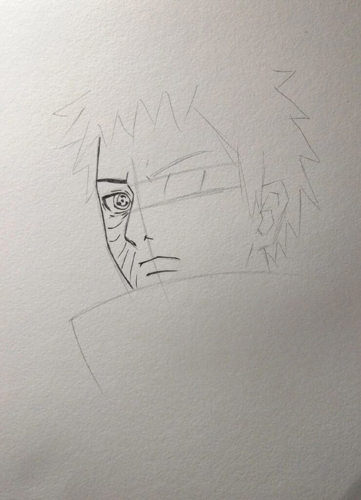 obito drawing easy step 4