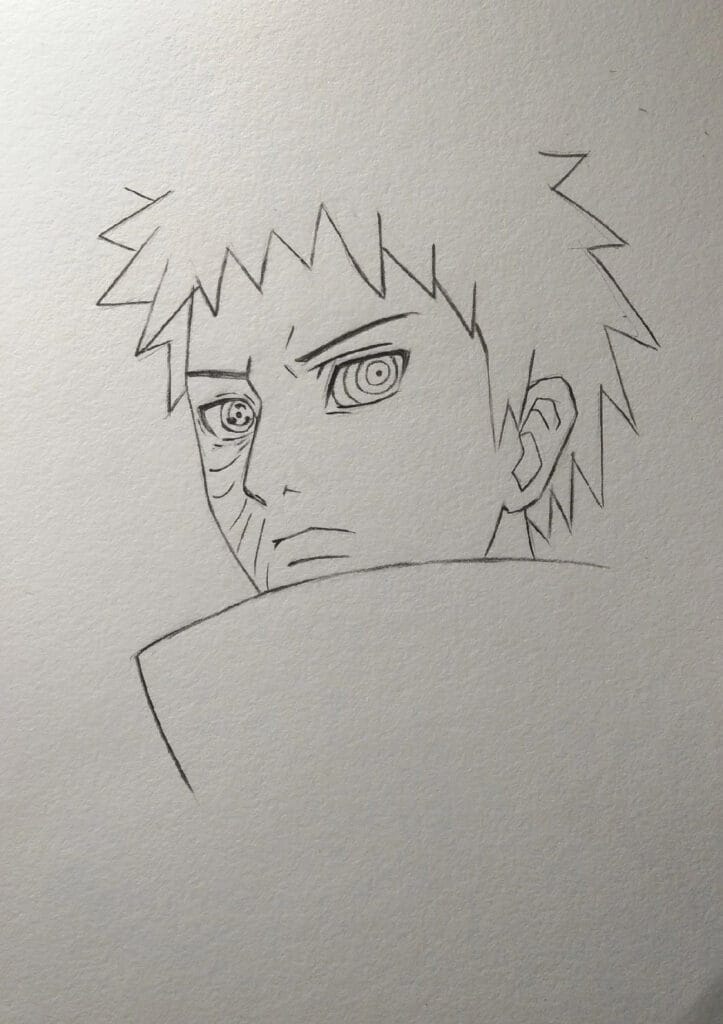 obito drawing easy step 5