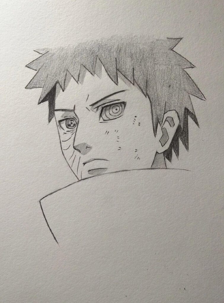 obito drawing easy step 6