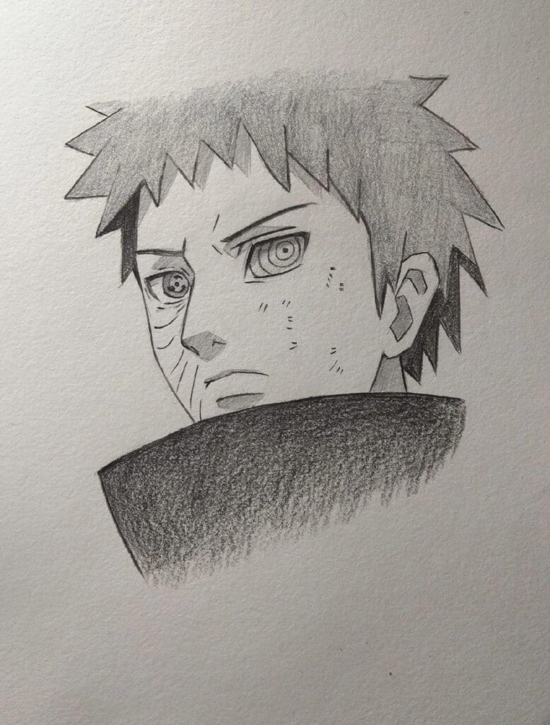 obito drawing easy step 7