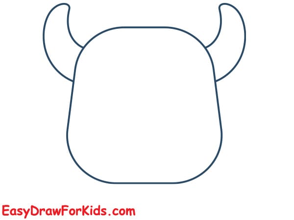 how to draw a baby buffalo step 2