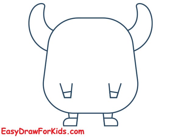 how to draw a baby buffalo step 3
