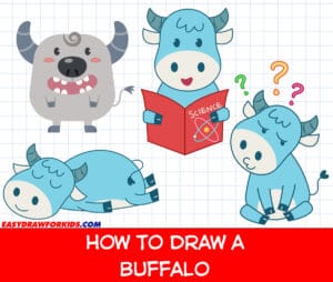 how to draw a buffalo