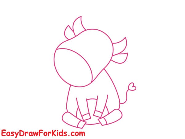 how to draw a confused buffalo step 5