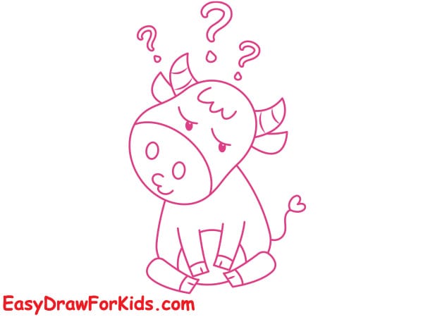 how to draw a confused buffalo step 6