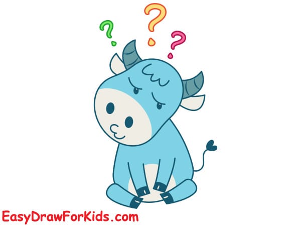 how to draw a confused buffalo step 7